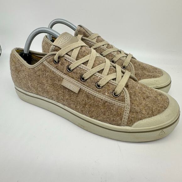KEEN Elsa Lite Taupe Birch Felt Luft Insole Lace Up Casual Shoe Womens Size 10 - Picture 9 of 14